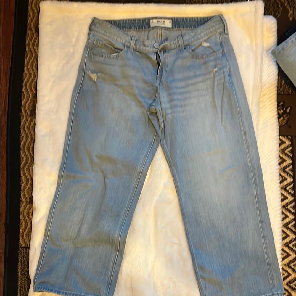 Hollister Blue Flare Wide Leg Jeans